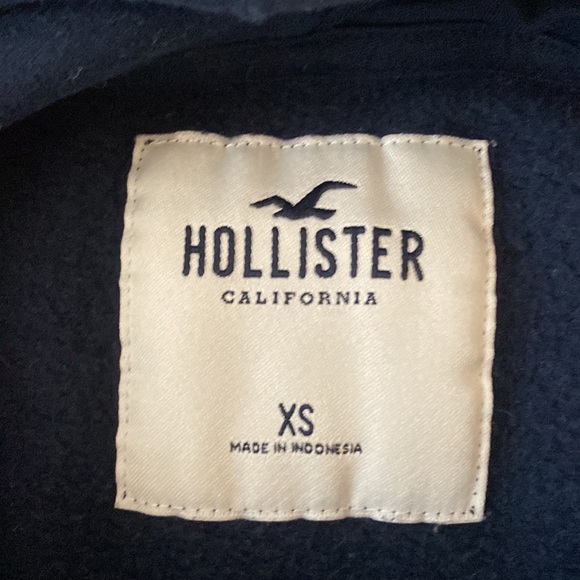 Hollister print hoddie navy blue - Picture 3 of 3